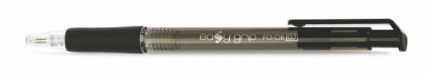 Guľôčkové pero, 0,4 mm, stláčací mechanizmus, FLEXOFFICE "EasyGrip", čierne 1