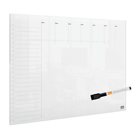 Plánovacia tabuľa, akrylová, týždenná, nástenná/stolná, A3, NOBO "Home" 3