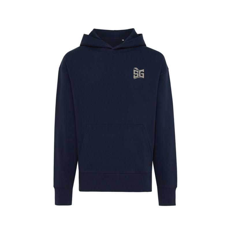 Mikina s kapucňou IQONIQ Yoho relaxed fit z recykl. bavlny námornícka modrá M 6