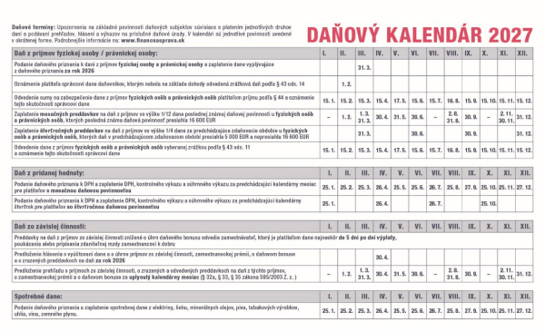 Stolový kalendár Pracovný stĺpcový 2027 2