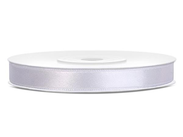. Saténová stuha, 6 mm, biela 1