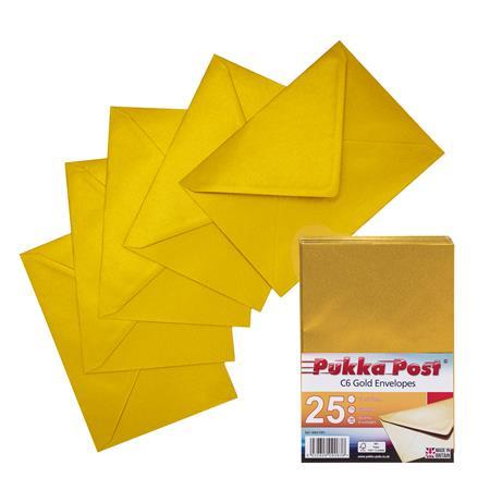 Obálka, C6, silikónová, PUKKA PAD "Gold", zlatá 2