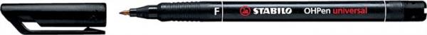 Permanentný popisovač, 0,7 mm, STABILO "OHPen F", čierny 1
