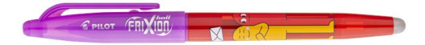 Roller, 0,35 mm, odstrániteľné písmo, s vrchnákom, PILOT "Frixion Ball Friends", červený 1