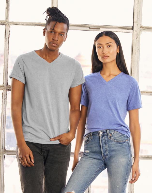 Unisex tričko Triblend V-neck 1