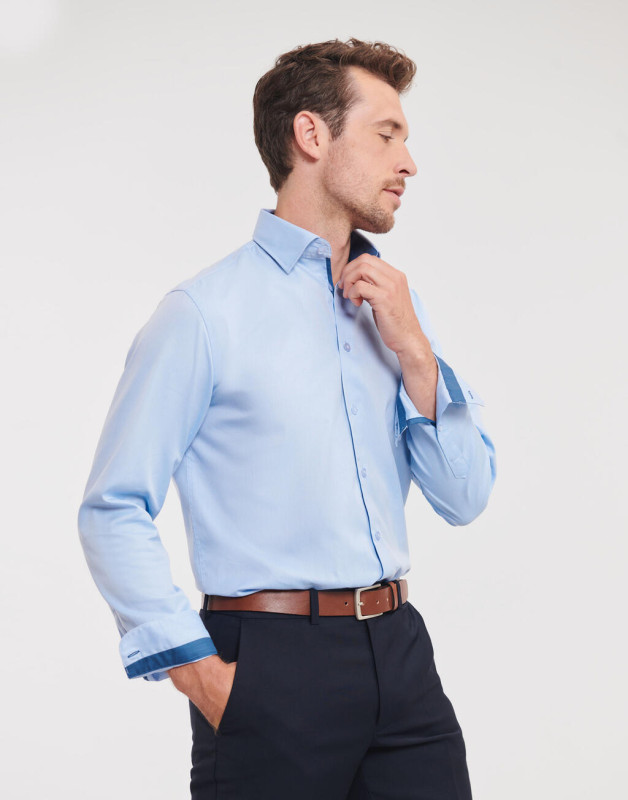 Košeľa Tailored Contrast Herringbone 2