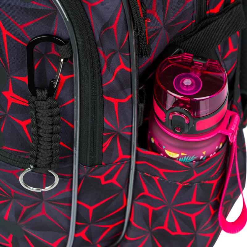 BAAGL SADA 3 Red Polygon: batoh, peračník, vrecko 5