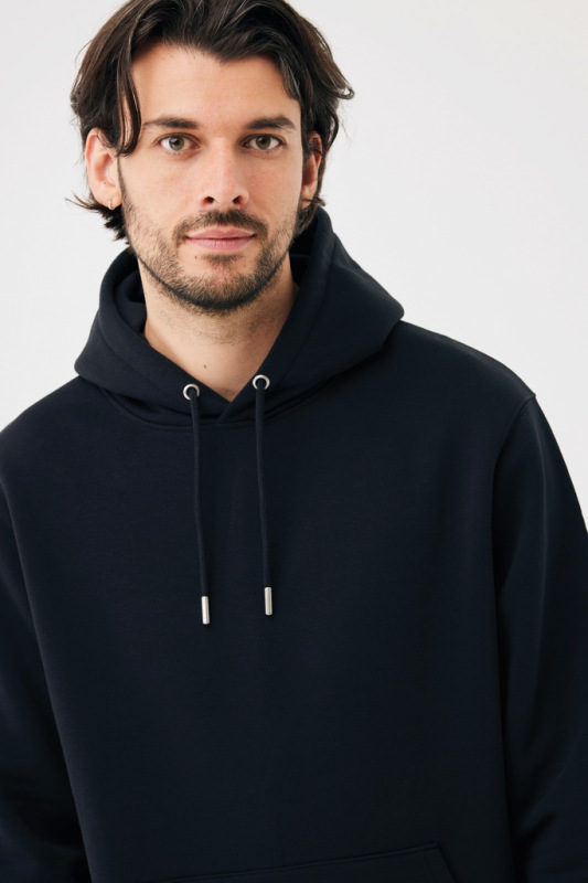 IQONIQ Joshua Unisex mikina s kapucňou z rec. bavlny čierna XL 11