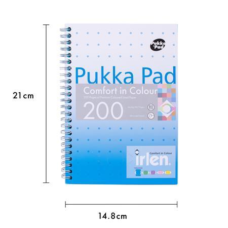 Špirálový zošit, A5, linajkový, 100 listov, PUKKA PAD "Irlen Jotta Turquise" 2