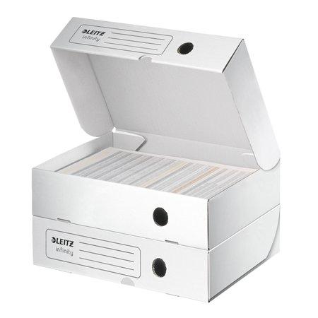 Archívny box, A4, 80 mm, otváranie smerom nahor, LEITZ "Infinity", biely 2