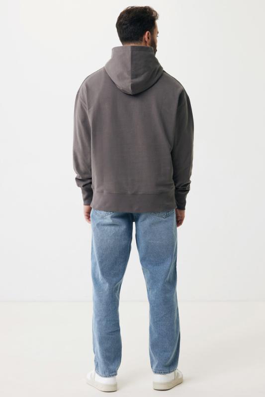 Mikina s kapucňou IQONIQ Yoho relaxed fit z recykl. bavlny antracitová XXXL 14