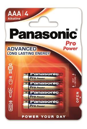 Batéria, AAA mikrotužková, 4 ks, PANASONIC "Pro power" 1