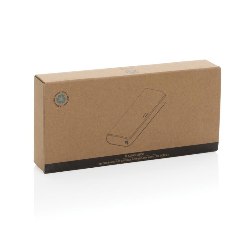 Rýchla powerbanka 20000mAh FlashCharge z RCS recykl. plastu čierna 14