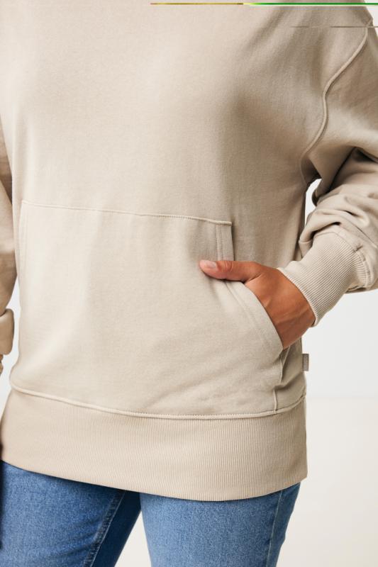 Mikina s kapucňou IQONIQ Yoho relaxed fit z recykl. bavlny desert M 14