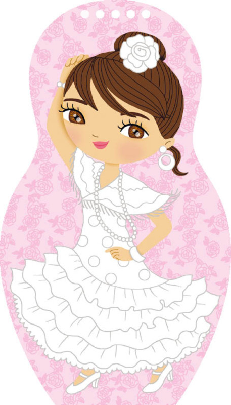 Obliekame TANEČNICE z celého sveta – Maľovanky 3