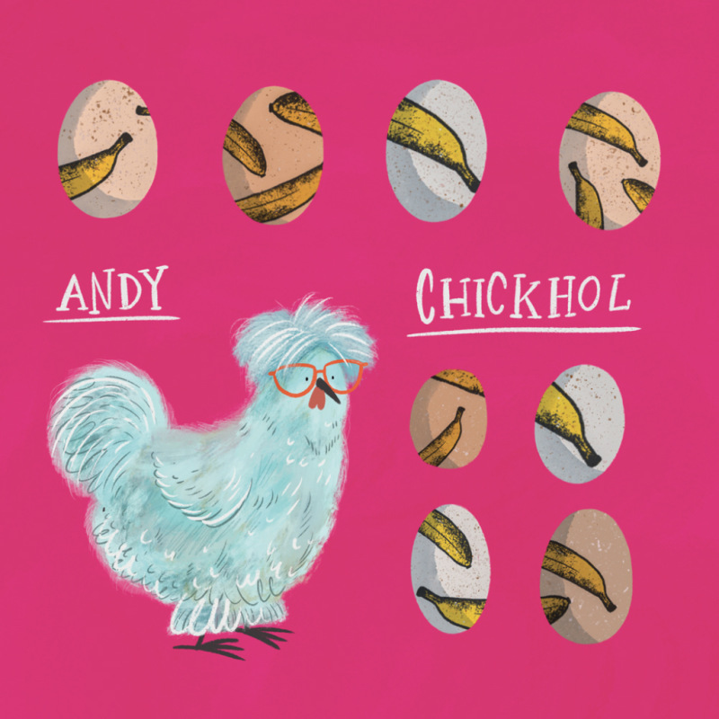 NOTIQUE Poznámkový kalendár Chicken Artists 2027, 30 x 30 cm 8