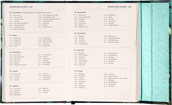 NOTIQUE Týždenný magnetický diár Monstera 2026, 11 x 16 cm 5