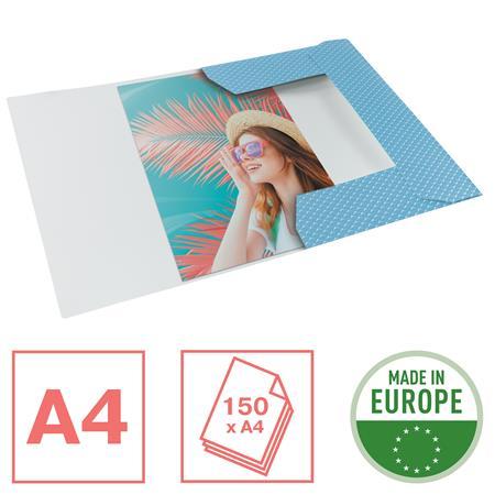 Doska s gumičkou, kartónová, A4, ESSELTE "Colour`Breeze", modrá 3