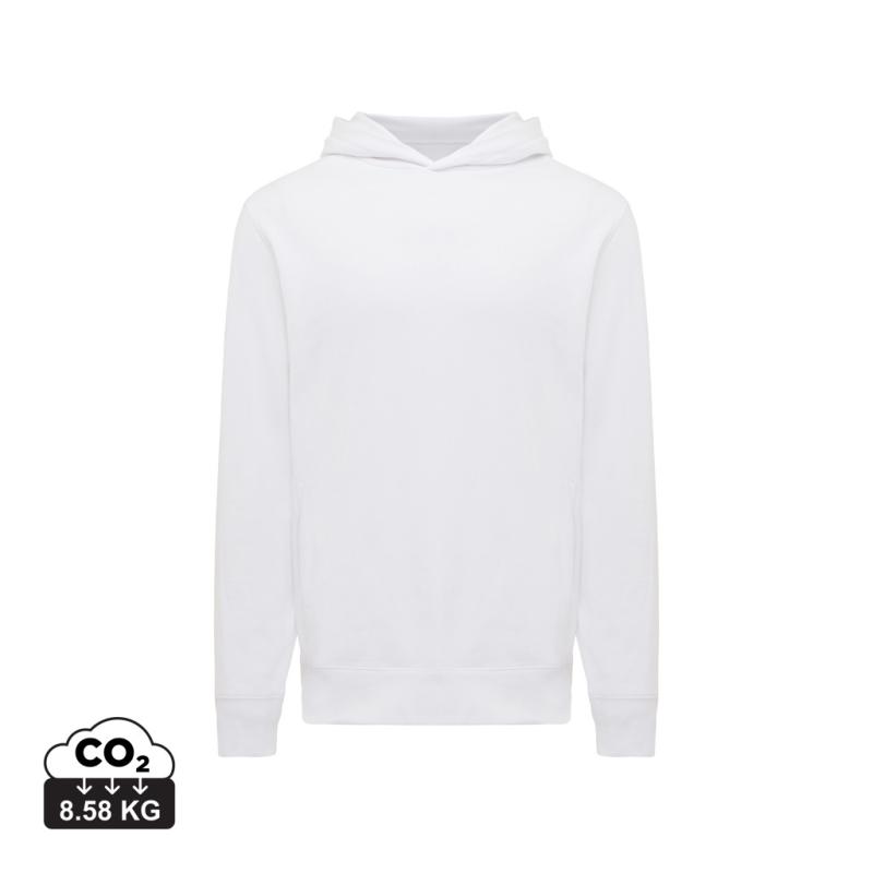 Mikina s bočnými vreckami IQONIQ Yengo z rec. bavlny recycled white XL