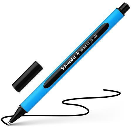 Guľôčkové pero, 0,7 mm, s vrchnákom, SCHNEIDER "Slider Edge XB", čierne 3