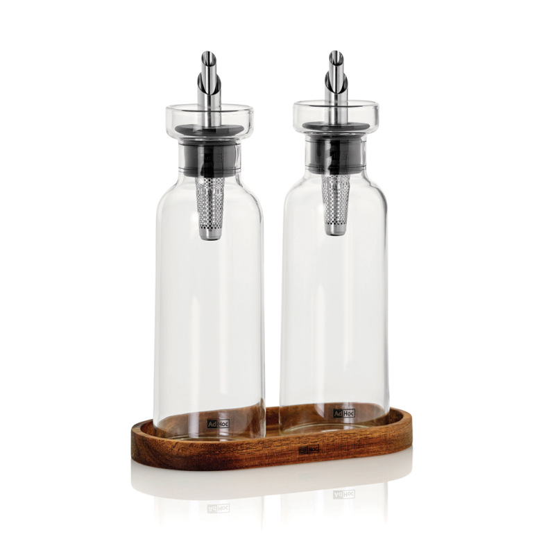 AdHoc Menage AromaPour Set na nalievanie oleja a octu 300 ml priehľadné 2
