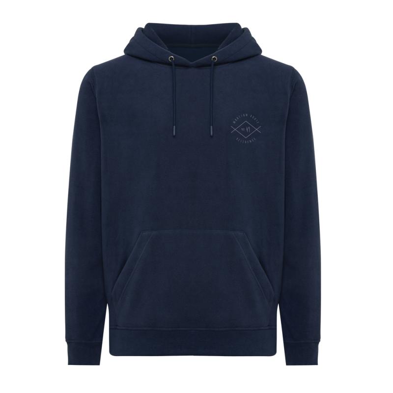 Micro fleece mikina IQONIQ Trivor z recykl. polyesteru námornícka modrá XL 3