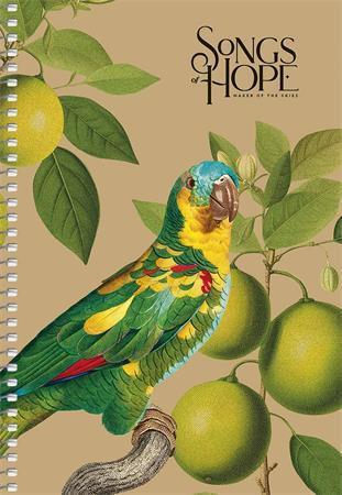 Špirálový zošit, A5, čistý, 96 listov, SHKOLYARYK "Songs of Hope", mix 2