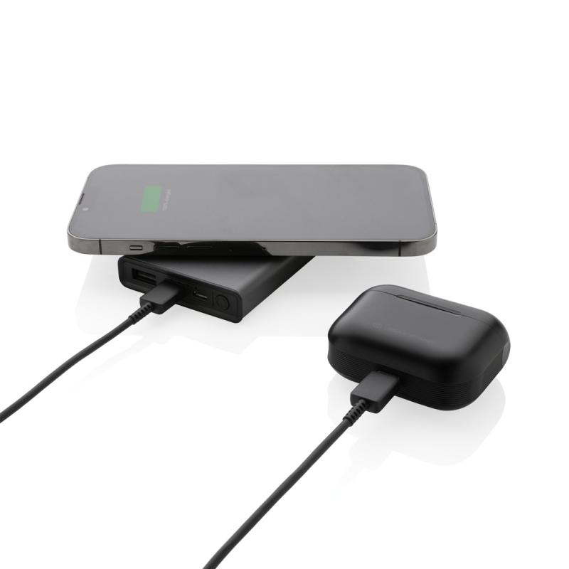 Powerbanka Terra 5000mAh s 5W Qi z RCS rec. hliníka a ABS sivá 3
