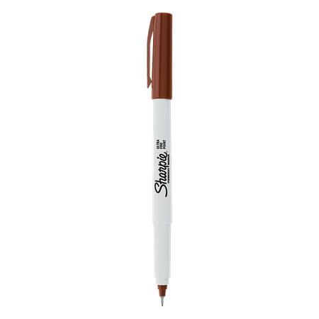 Permanentný popisovač, 0,5 mm, kužeľový hrot, SHARPIE "Ultra Fine Point", hnedá 2