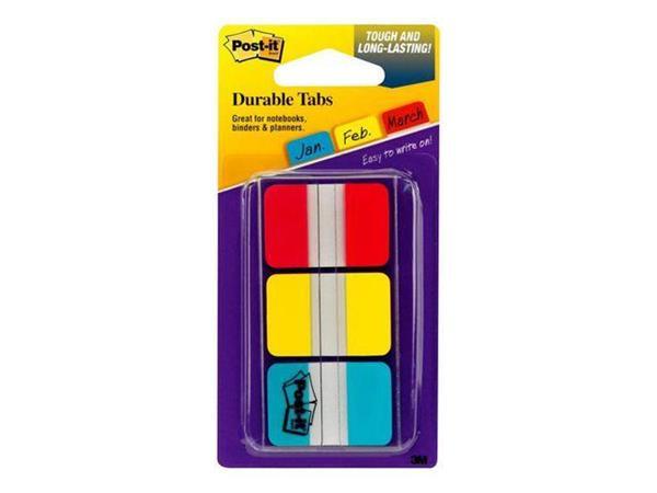 3M POSTIT Samolepiace záložky, extra silné, 25,4x43,2, 3 farby