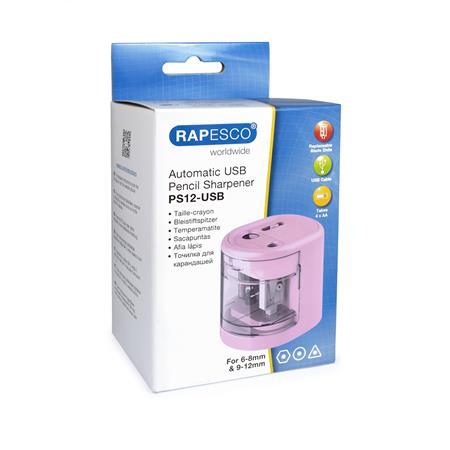 Strúhadlo, 2 otvory, stolové, elektrické, USB konektor, RAPESCO"PS12-USB", ružová 6