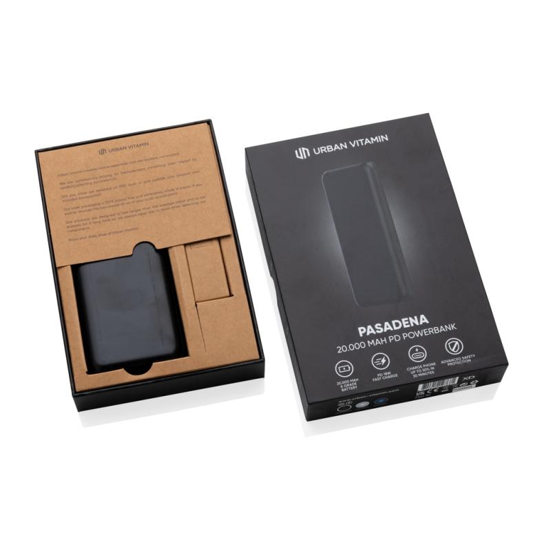 Powerbanka Urban Vitamin Pasadena 20 000 mAh 18W PD čierna 9