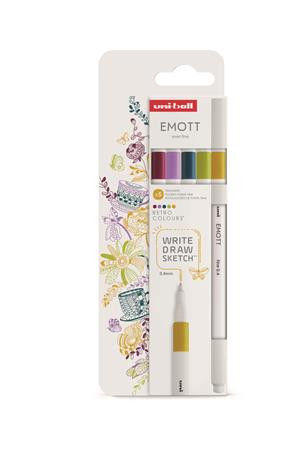 Sada linerov, 0,4 mm, UNI „Emott Retro“, 5 rôznych farieb 1