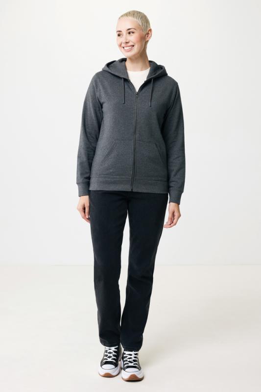 Mikina na zips s kapucňou IQONIQ Abisko z recykl. bavlny heather anthracite XL 8