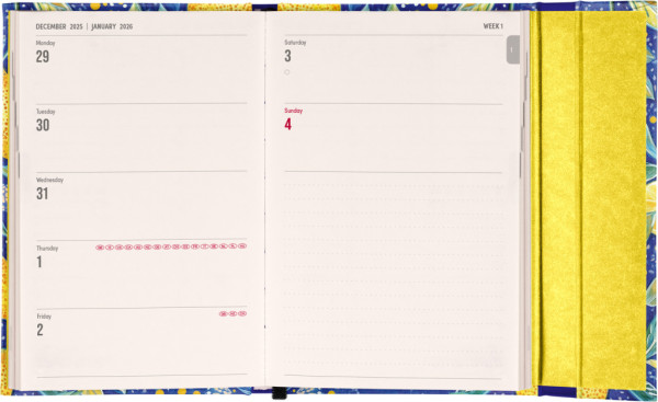 NOTIQUE Týždenný magnetický diár Citróny 2026, 11 x 16 cm 1