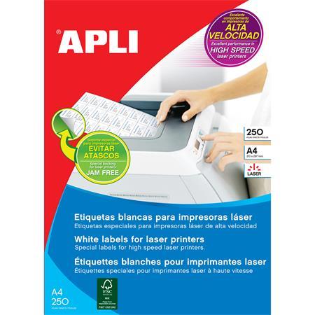 Etikety, do laserových tlačiarní, 105x148 mm, APLI, 1000 etikiet/bal 2
