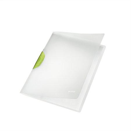 Rýchloviazač, s klipom, PP, A4, LEITZ "ColorClip Magic", zelený 1