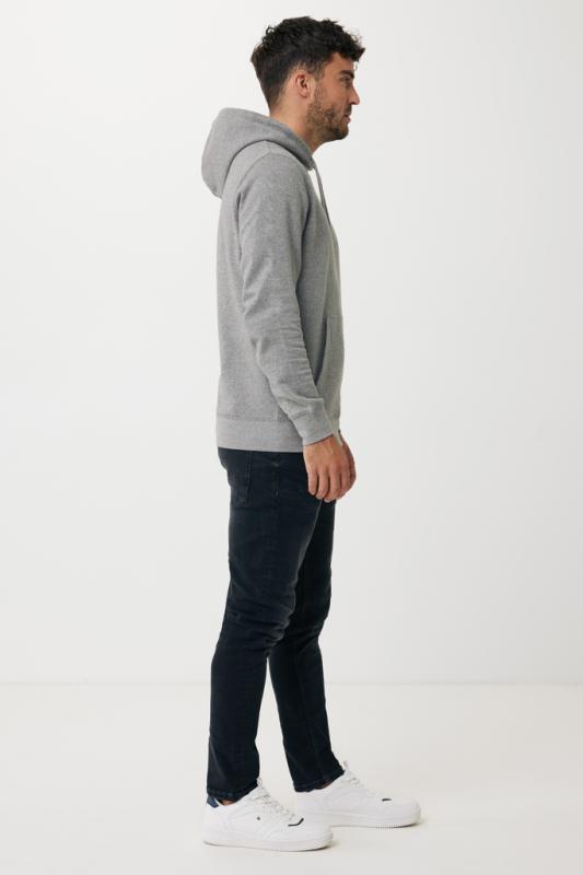 Ľahká mikina s kapucňou IQONIQ Rila z recykl. bavlny light heather anthracite XXL 8