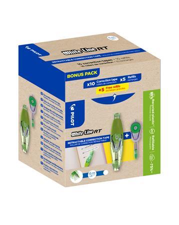 Korekčný roller, 4 mm x 6 mm, PILOT "Whiteline RT, Bonus Pack", s náplňou 1