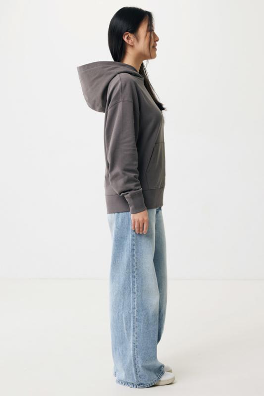 Mikina s kapucňou IQONIQ Yoho relaxed fit z recykl. bavlny antracitová XXXL 7