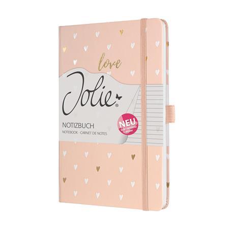 Zápisník, exkluzívny, 135x203 mm, linajkový, 87 listov, tvrdá obálka, SIGEL "Jolie", Rose 2