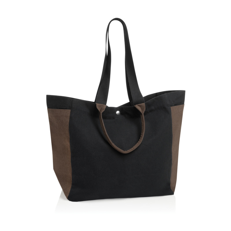 BEAU AWARE™ všestr. shopper taška z 400 gsm recykl. plátna čierna 1