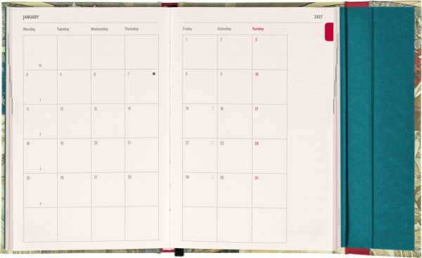 NOTIQUE Magnetic weekly planner Alphonse Mucha 2027, 11 x 16 cm 3