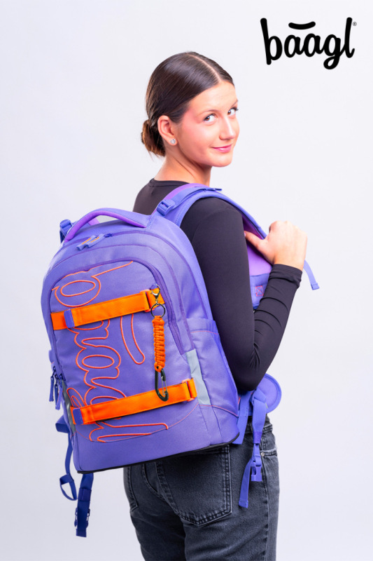 BAAGL SADA 3 Skate Max Orange: batoh, peračník, vrecko GRS 10