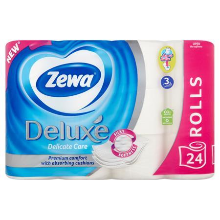 Toaletný papier, 3-vrstvový, 24 malých roliek, ZEWA "Deluxe", biela 1