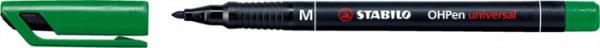Permanentný popisovač, 1 mm, STABILO "OHPen M", zelený 1