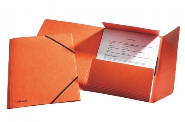 Doska s gumičkou, prešpánová, A4, ESSELTE "Rainbow", oranžová 1