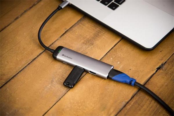 USB HUB, 4 porty, 2 ks USB 3.0, USB-C, HDMI, VERBATIM 5