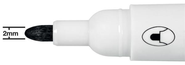Popisovač na tabule, kužeľový hrot, 2 mm, 10 ks, NOBO "Glide", čierna 4