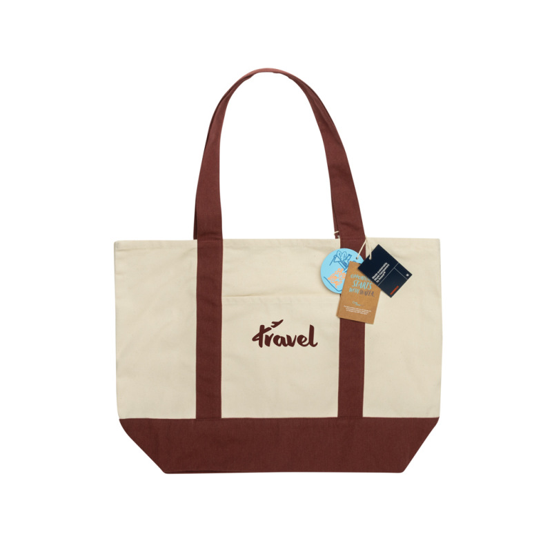 SHOP LOCAL AWARE™ taška z recyklovanej bavlny, 350 GSM vínovo červená 3